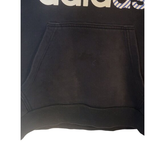 Adidas Hooded Sweatshirt Blue Size Large Men's Kangaroo Pocket Drawstring Hoodie - Picture 3 of 3